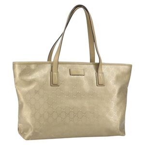 Gucci Plus Gg Imprime Gold Pvc Tote Bag Bag